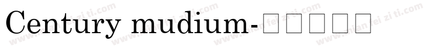 Century mudium字体转换